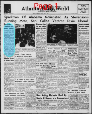 Page thumbnail for Atlanta Daily World