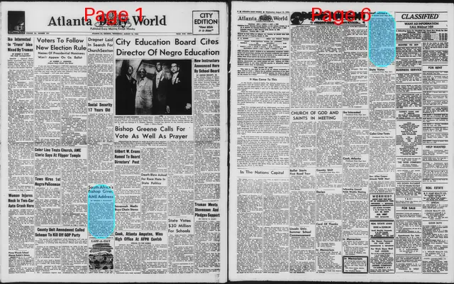 Page thumbnail for Atlanta Daily World