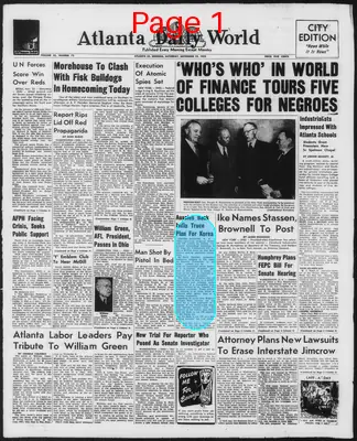 Page thumbnail for Atlanta Daily World