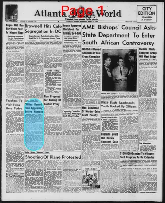 Page thumbnail for Atlanta Daily World