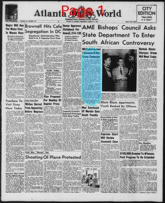 Page thumbnail for Atlanta Daily World