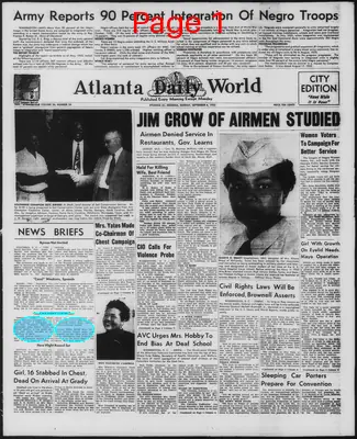 Page thumbnail for Atlanta Daily World