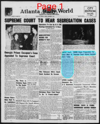 Page thumbnail for Atlanta Daily World