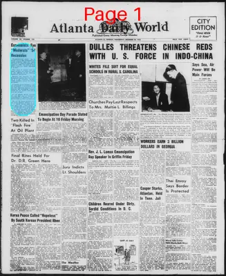 Page thumbnail for Atlanta Daily World