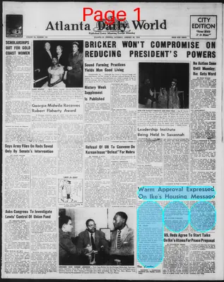 Page thumbnail for Atlanta Daily World