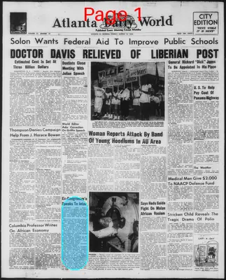 Page thumbnail for Atlanta Daily World