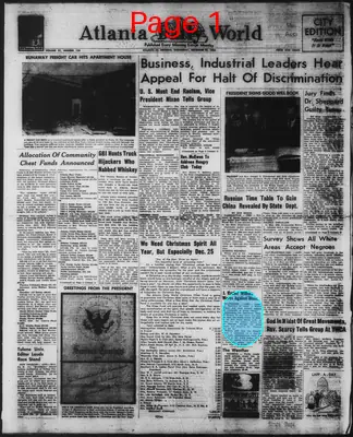 Page thumbnail for Atlanta Daily World