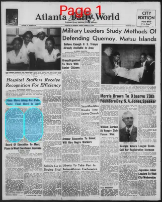 Page thumbnail for Atlanta Daily World