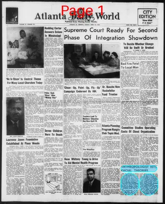 Page thumbnail for Atlanta Daily World