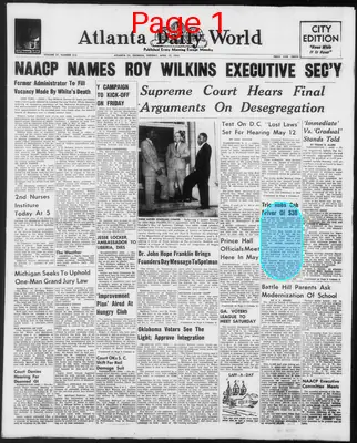 Page thumbnail for Atlanta Daily World