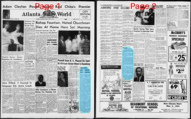 Page thumbnail for Atlanta Daily World