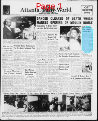 Page thumbnail for Atlanta Daily World