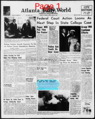 Page thumbnail for Atlanta Daily World