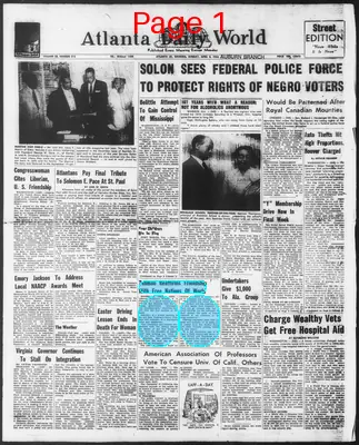 Page thumbnail for Atlanta Daily World