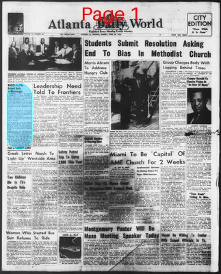 Page thumbnail for Atlanta Daily World