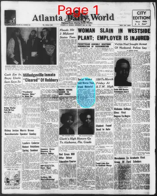 Page thumbnail for Atlanta Daily World