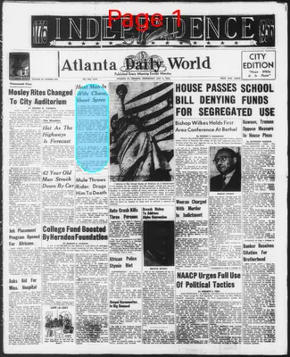Page thumbnail for Atlanta Daily World