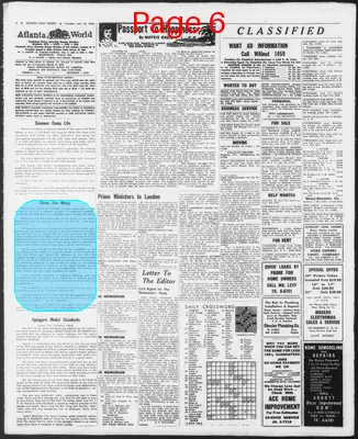 Page thumbnail for Atlanta Daily World