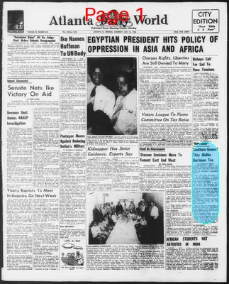 Page thumbnail for Atlanta Daily World