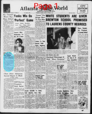 Page thumbnail for Atlanta Daily World