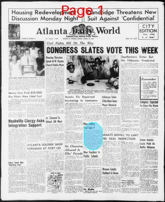 Page thumbnail for Atlanta Daily World