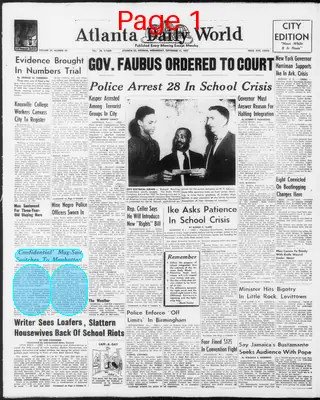 Page thumbnail for Atlanta Daily World