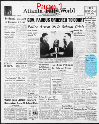 Page thumbnail for Atlanta Daily World