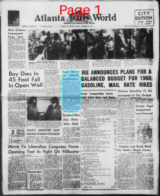 Page thumbnail for Atlanta Daily World