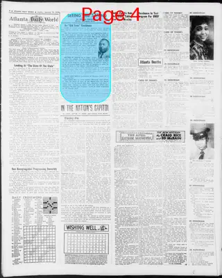 Page thumbnail for Atlanta Daily World