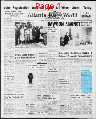 Page thumbnail for Atlanta Daily World