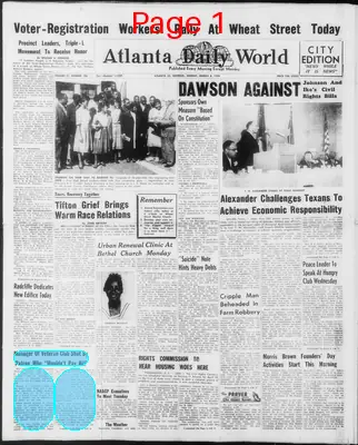 Page thumbnail for Atlanta Daily World