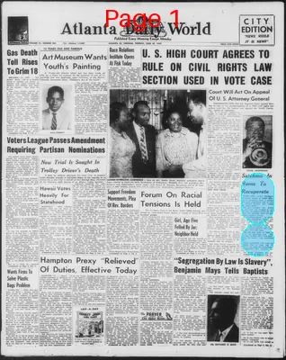 Page thumbnail for Atlanta Daily World