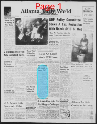 Page thumbnail for Atlanta Daily World