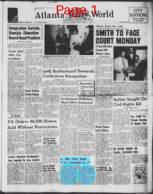 Page thumbnail for Atlanta Daily World