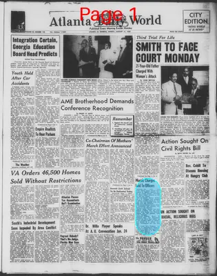 Page thumbnail for Atlanta Daily World