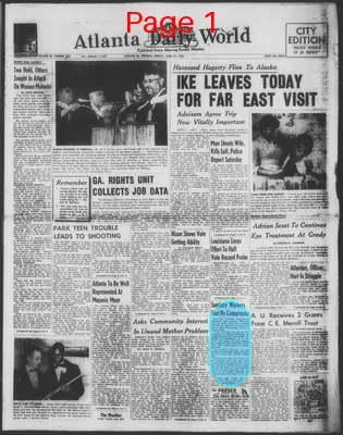 Page thumbnail for Atlanta Daily World