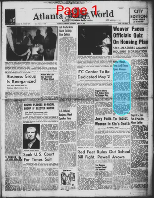 Page thumbnail for Atlanta Daily World