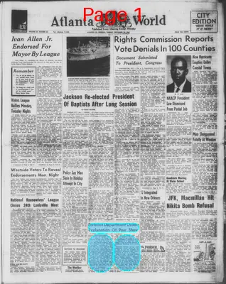 Page thumbnail for Atlanta Daily World