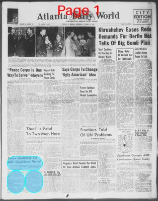 Page thumbnail for Atlanta Daily World