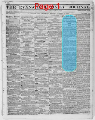 Page thumbnail for The Evansville Daily Journal