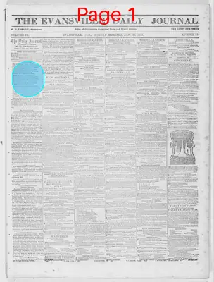 Page thumbnail for The Evansville Daily Journal