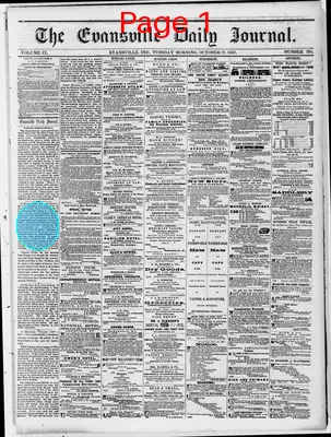 Page thumbnail for The Evansville Daily Journal