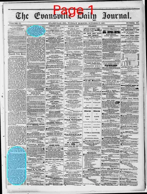 Page thumbnail for The Evansville Daily Journal