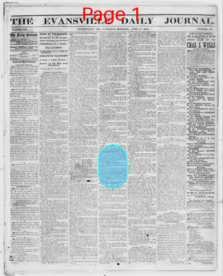 Page thumbnail for The Evansville Daily Journal