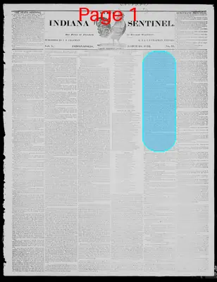 Page thumbnail for Indiana State Sentinel