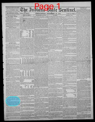 Page thumbnail for Indiana State Sentinel