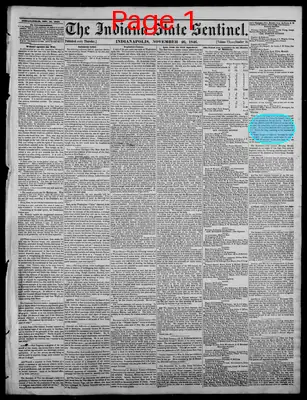 Page thumbnail for Indiana State Sentinel