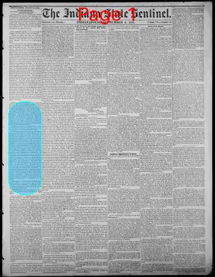 Page thumbnail for Indiana State Sentinel