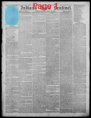 Page thumbnail for Indiana State Sentinel