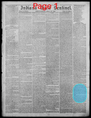 Page thumbnail for Indiana State Sentinel